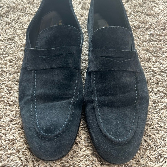 TO BOOT NEW YORK Montpellier  Blue Suede Italian Loafer Slip On. Size 11 - Picture 1 of 12